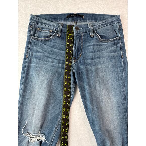 Flying Monkey Low Rise Skinny Jeans Size 27 Destroyed Stretch Denim Medium Wash - Picture 5 of 9